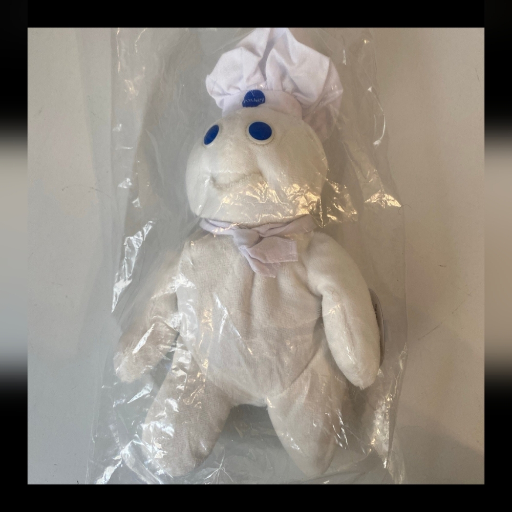 Vintage 1997 Pillsbury Doughboy 7" Dakin Plush Beanie Stuffed New Sealed In Bag